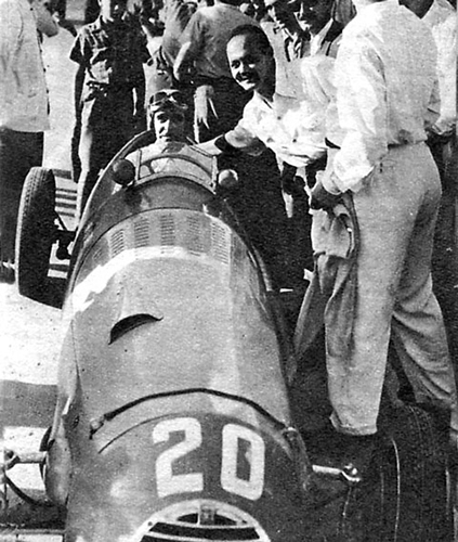 Bartolom Ortiz, Simca-Gordini T15, 1950 Chilean GP