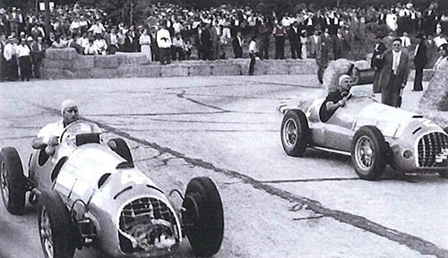 Juan Manuel Fangio, Froiln Gonzlez, Ferrari, 1950 Chilean GP