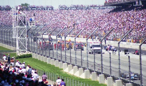 Fittipaldi, crash scene, 1994 Indy 500
