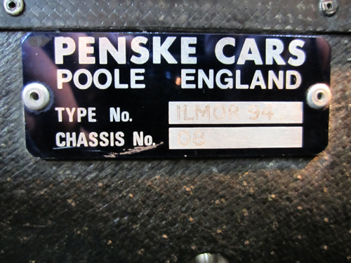 Penske PC23-008 chassis plate